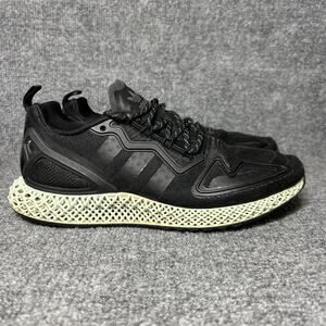 Adidas ZX 2K 4D Shoes Mens Size 7 FV9027 Black 3D Printed Runner Sneakers